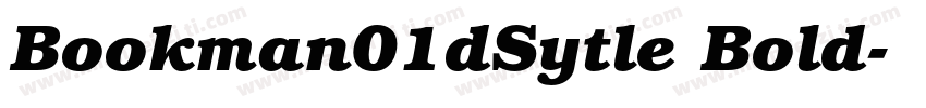 Bookman01dSytle Bold字体转换